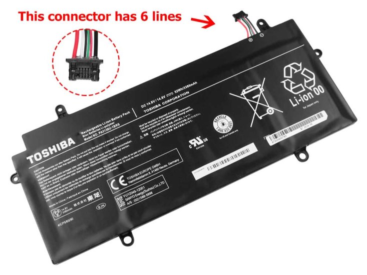 Toshiba Portege Z30-ABT1300 Z30-A-136 Z30T-A1310 Batteria 52Whr - Clicca l'immagine per chiudere