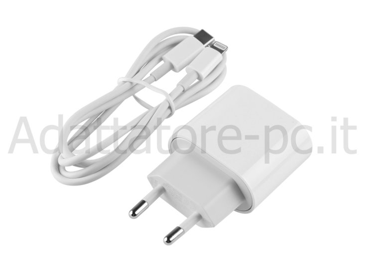 20W USB-C Lightning iPhone 13 Pro Max MLLF3QL/A Alimentatore Adattatore - Clicca l'immagine per chiudere