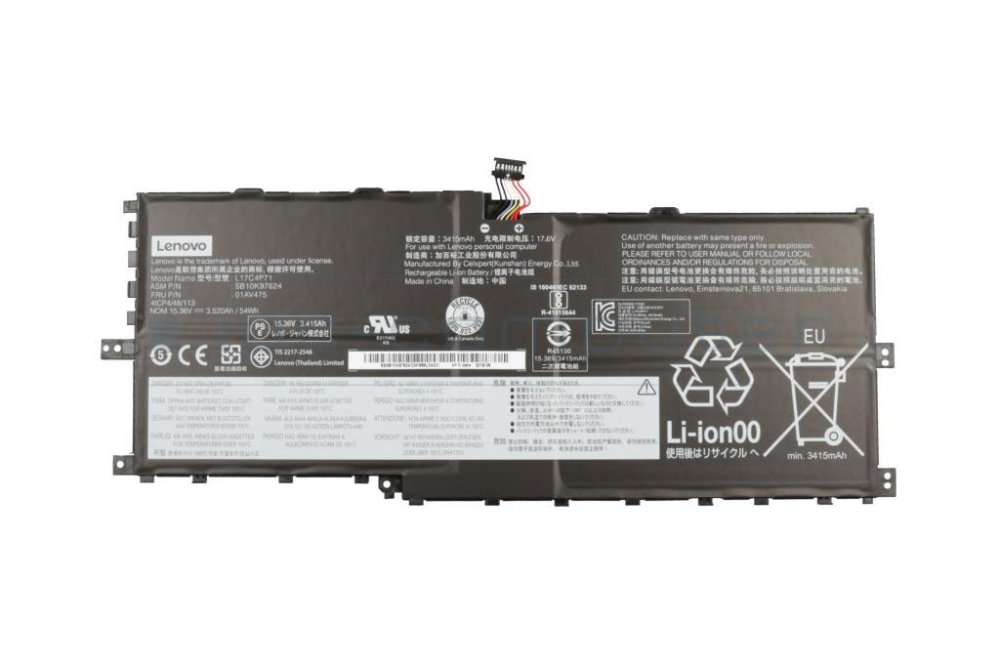 Originale Lenovo 02DL003 Batteria 54Wh 3520mAh 4-Cell