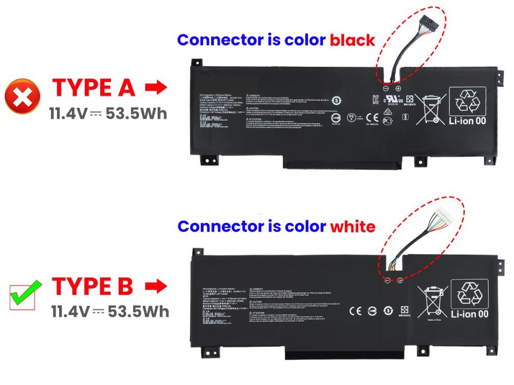 MSI Katana 15 B13VFK-1403XES Batteria 4700mAh 53.5Wh