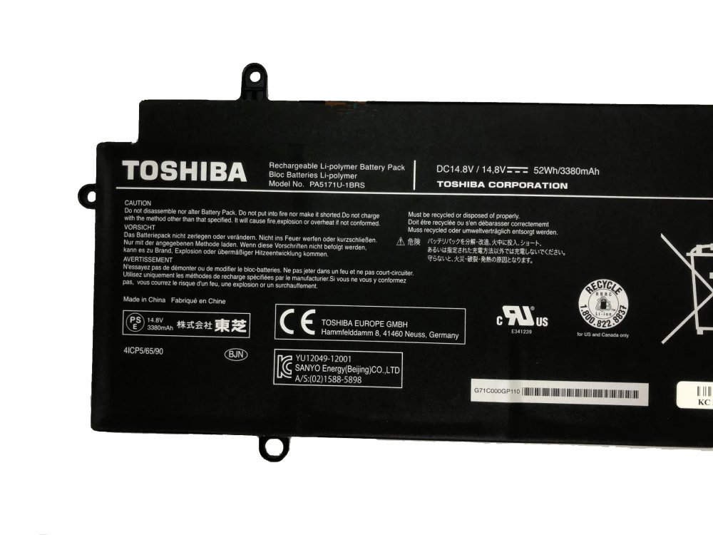 Originale Toshiba Chromebook CB30-100 Batteria 52Wh 3380mAh