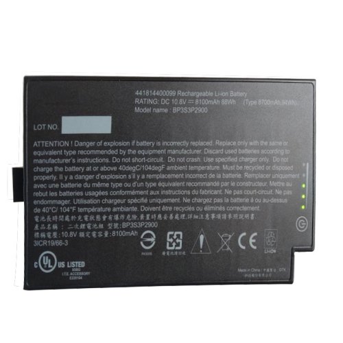 Originale 8100mAh 88Wh 9-Cell Getac BP3S3P2600(S) Batteria