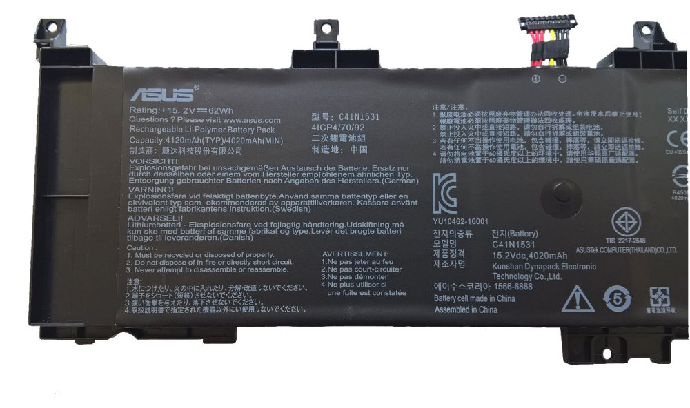 Originale 4020mAh 62Wh 4 Cell Batteria Asus ROG GL502VS-FY299