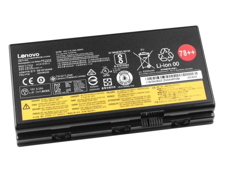 Originale Lenovo 00HW030 Batteria 96Wh 6400mAh - Clicca l'immagine per chiudere