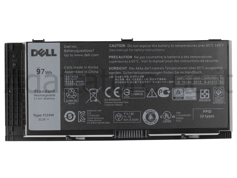 Dell FJJ4W Batteria 97Wh 9Cell