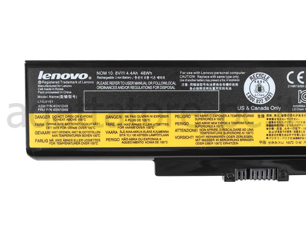 Lenovo B590 Batteria 48Wh 6Cell