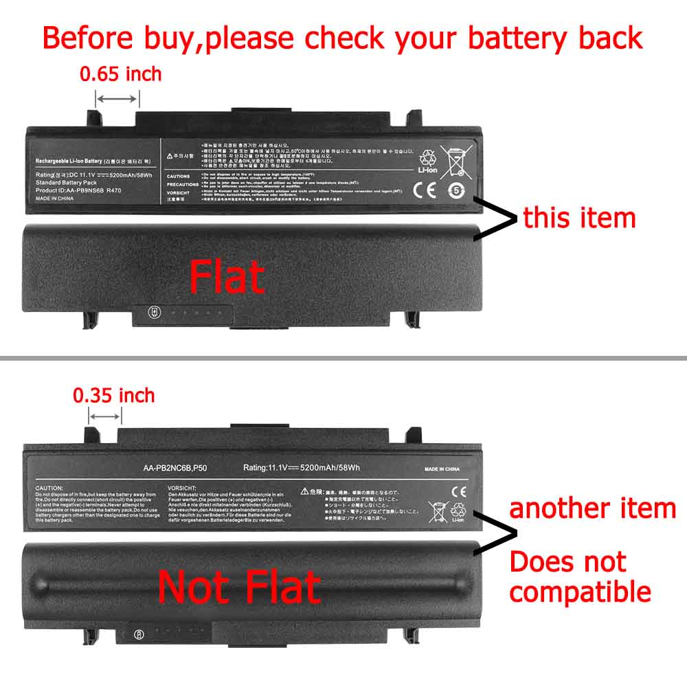 48Wh 6-Cell Samsung NP300V5A-S01FR NP300V5A-S02FR NP305E7A-A02FR Batteria