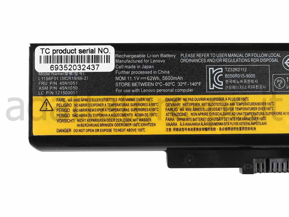 Originale Lenovo 0C52858 Batteria 5600mAh 6-Cell