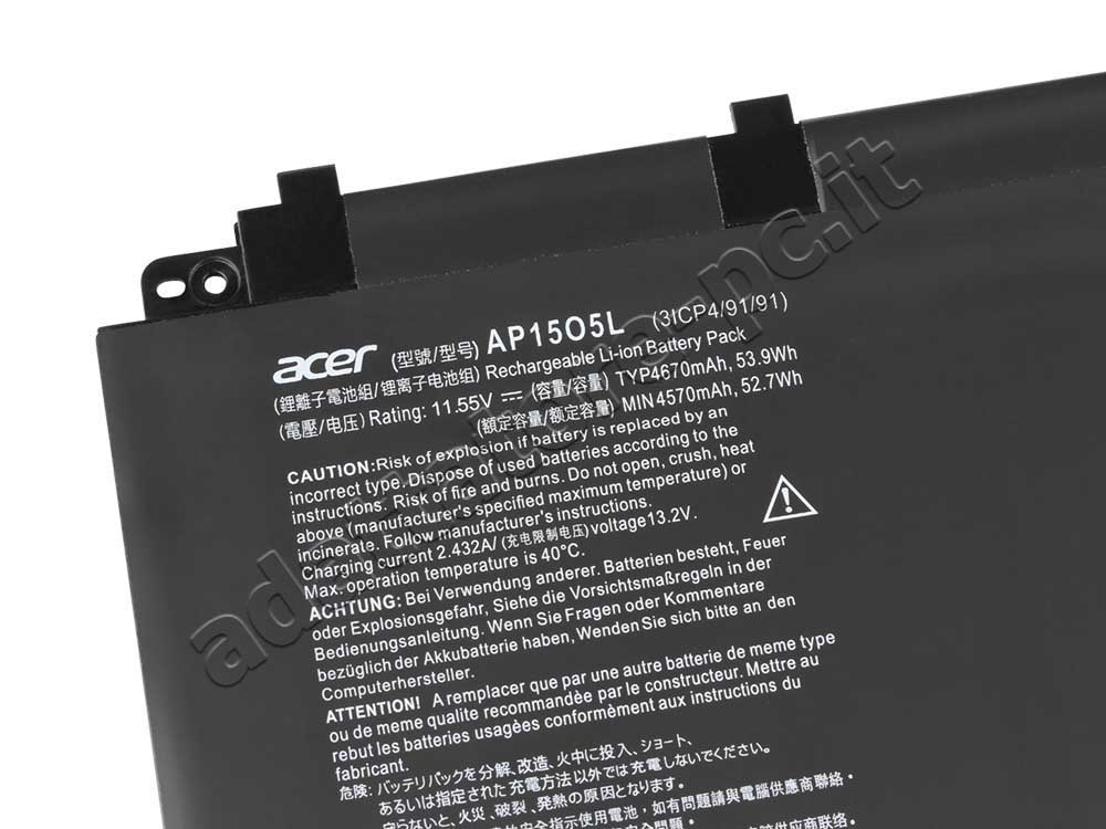 Originale Acer 3ICP4/91/91 Batteria 53.9Wh 4670mAh 3-Cell