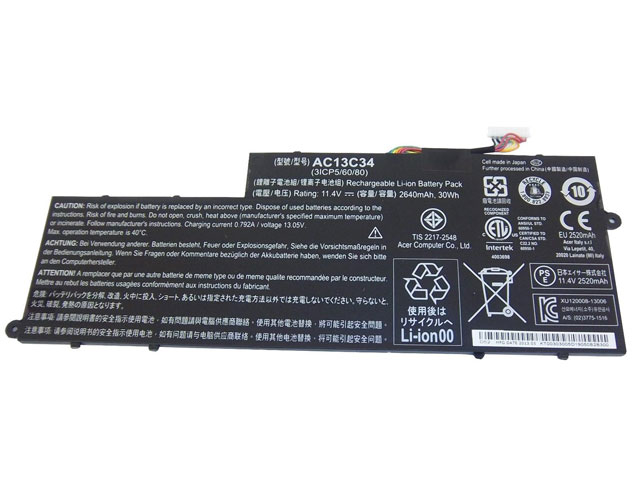 Acer Aspire V5-122P-0643 V5-122P-0857 Batteria 30whr - Clicca l'immagine per chiudere