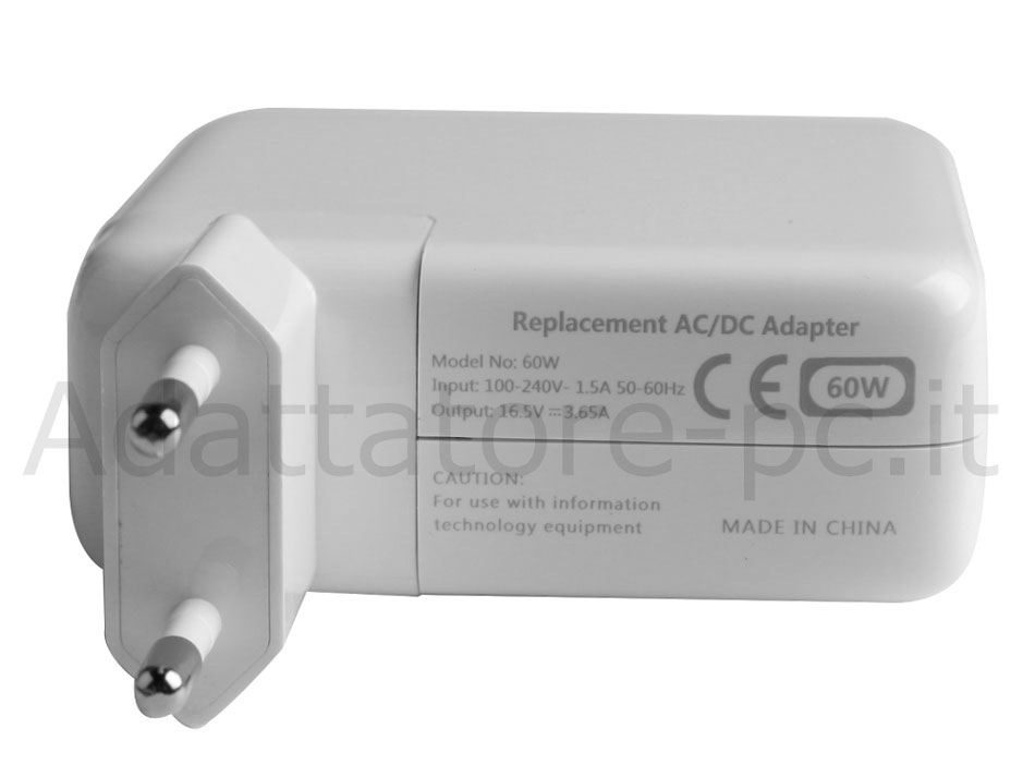 Alimentatore Adattatore Caricabatterie Apple MacBook Pro ME697D/A 60W