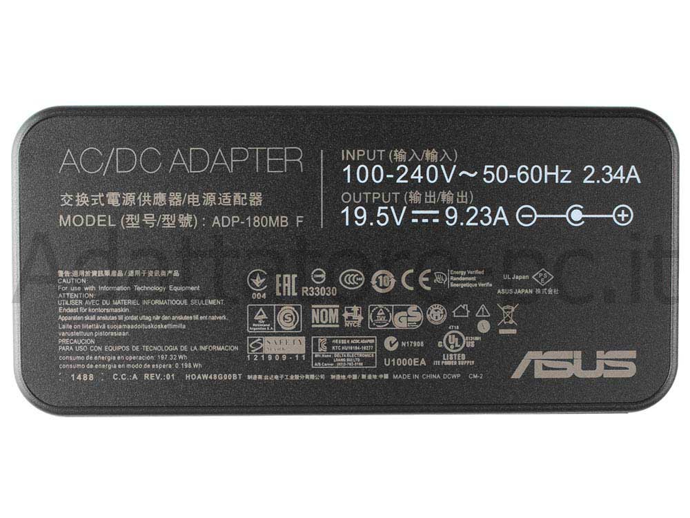 Originale Slim Alimentatore Adattatore Caricabatterie Asus Transformer P1801-B073K 180W