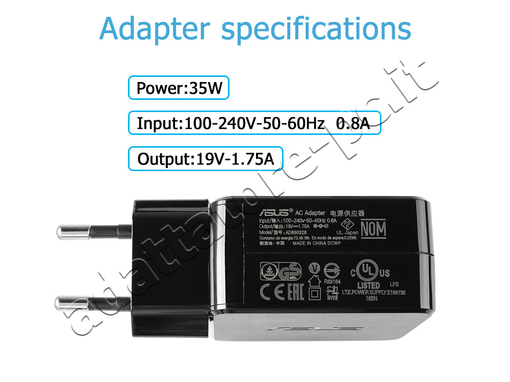 Originale Alimentatore Adattatore Asus VivoBook E402SA-WX132T 33W