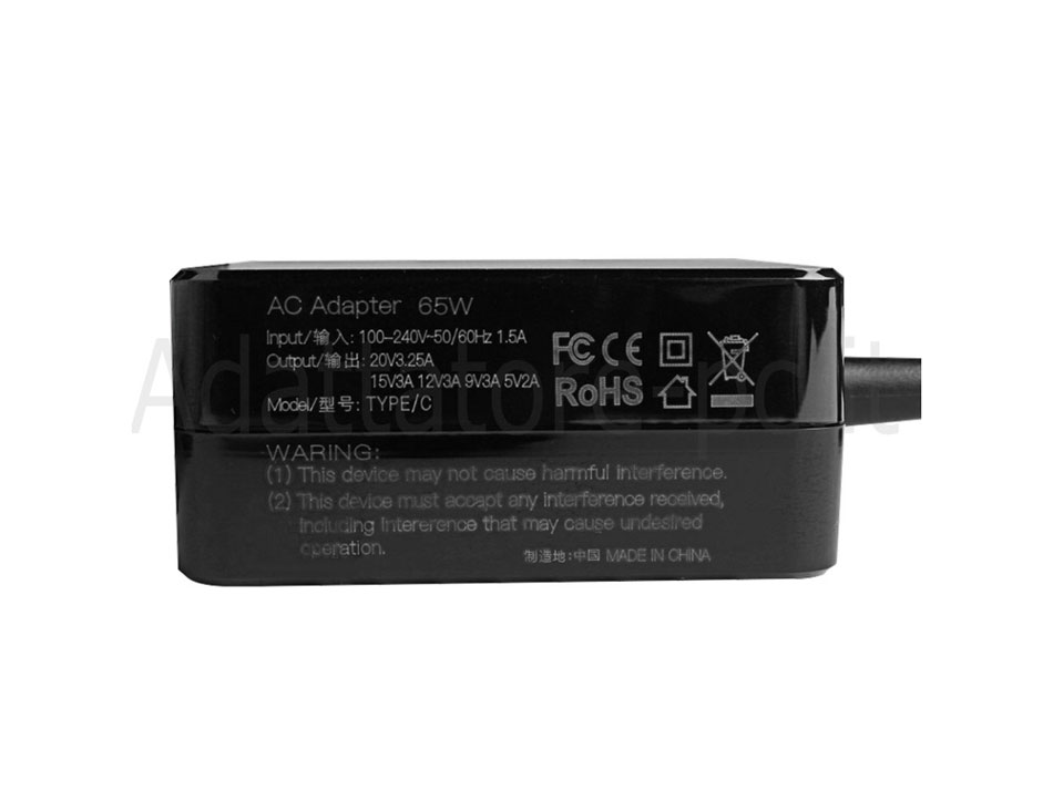 65W USB-C Asus N551JB-CN021H Alimentatore Adattatore