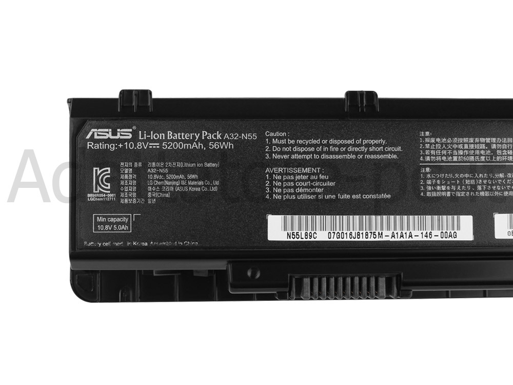 Asus A32-N55 Batteria 5200mAh 6Cell