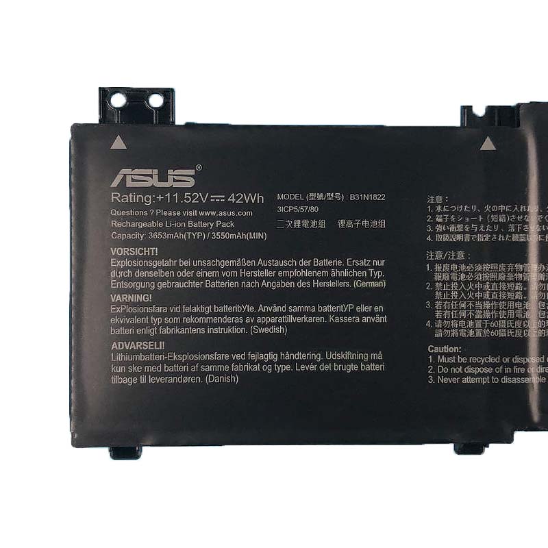 3653mAh 42Wh 3-Cell Asus 0B200-03220000 Batteria