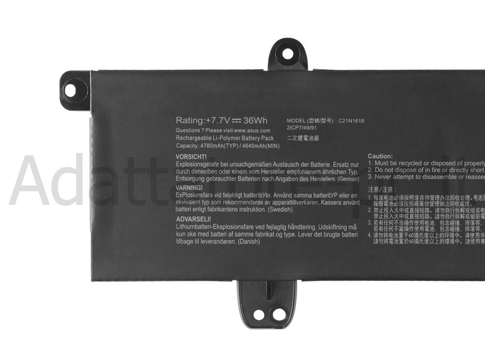 Originale 36Wh 4780mAh Batteria Asus 0B200-01400600