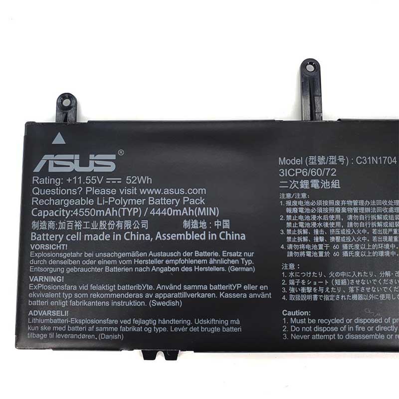 4550mAh 52Wh 3-Cell Asus ZenBook Flip UX561UD-BO027R Batteria