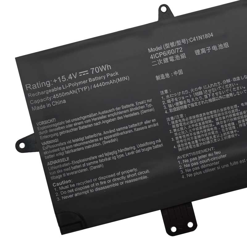 4550mAh 70Wh 4-Cell Asus ZenBook Pro 14 UX480FD-BE073T Batteria