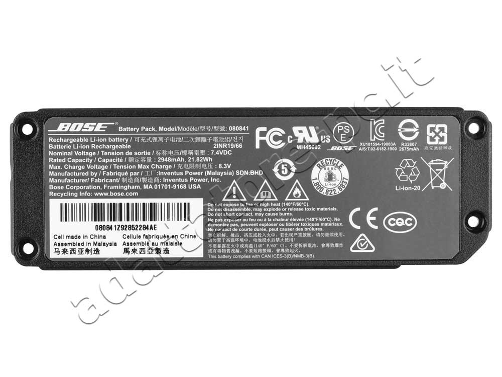 Originale 2948mAh 21.82Wh 2-Cell Bose 088789 Batteria