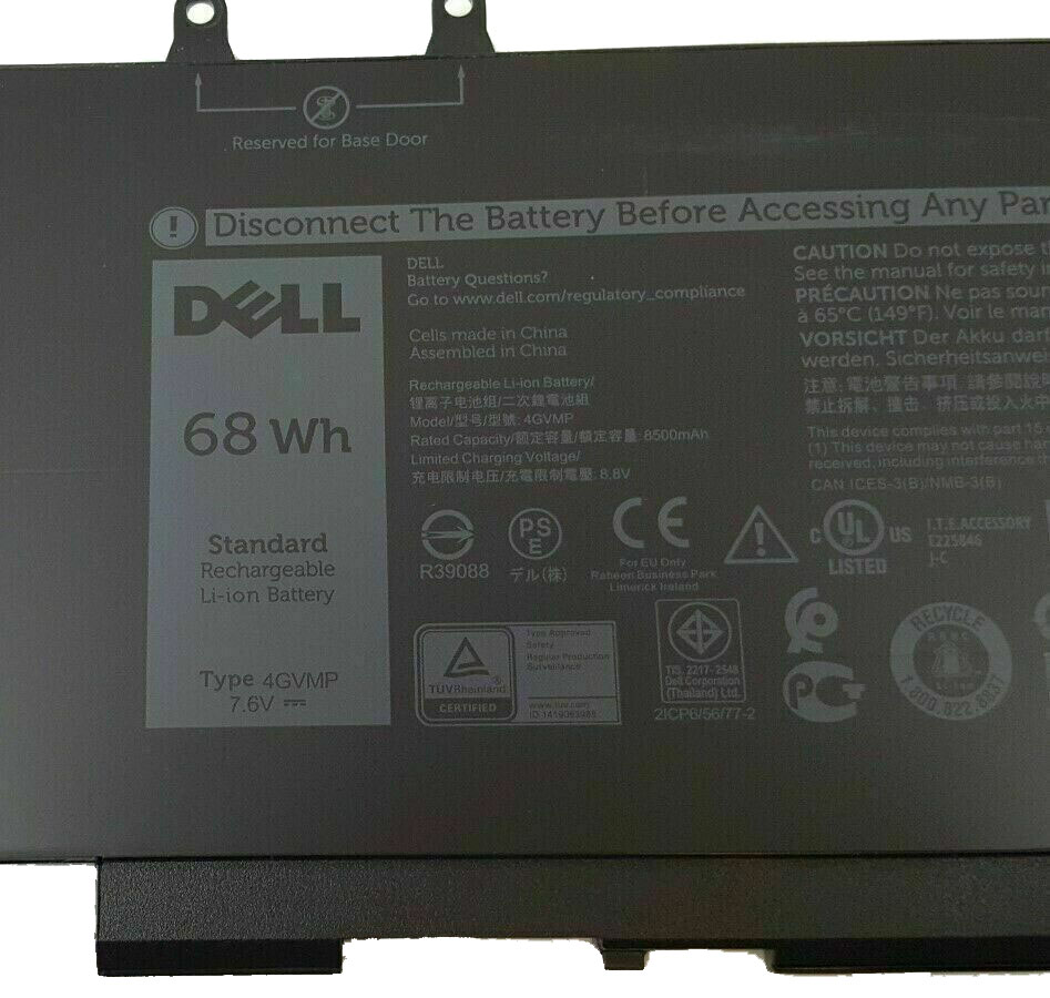 Originale Dell 4GVMP Batteria 68Wh 8500mAh