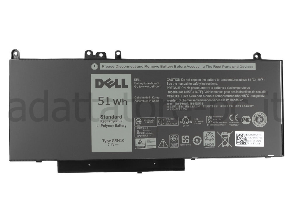 Originale 51Wh Batteria Dell G5M10 0G5M10 8V5GX WYJC2