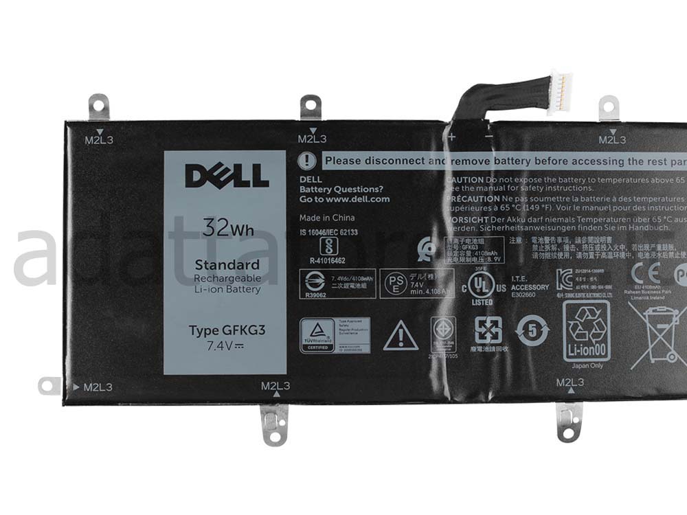 Originale 32Wh Batteria Dell GFKG3 0GFKG3 WH96V VN25R