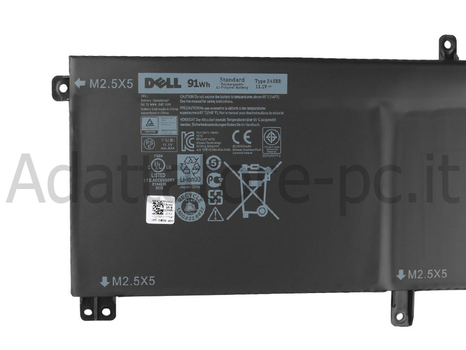 Originale 91Wh 9 Cell Batteria Dell XPS 15 (9530) P31F