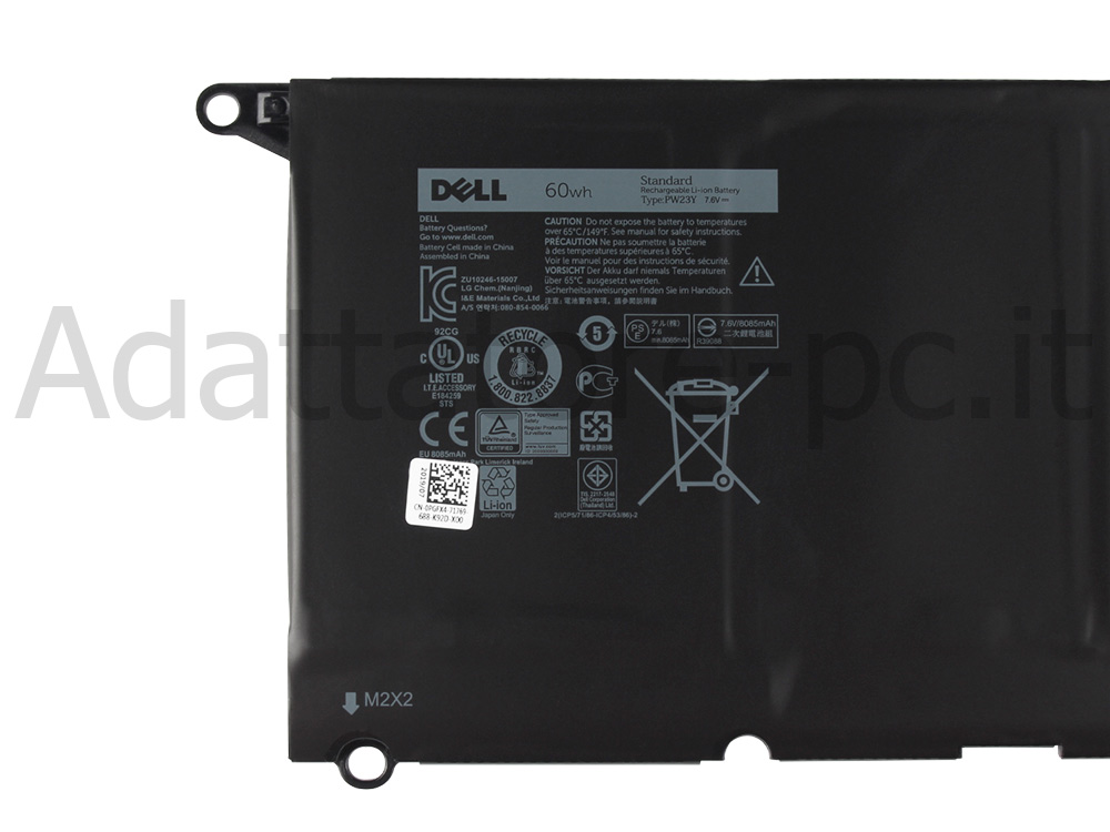 Originale Dell 0PW23Y PW23Y Batteria 60Wh