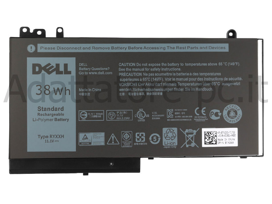 Originale 38Wh Batteria Dell Latitude 12 E5270 P23T001