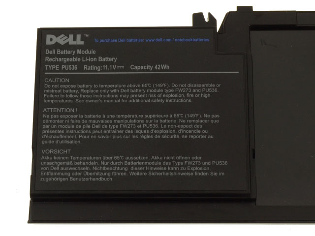 Originale 42Wh Batteria Dell WR015 0WR015 PU536