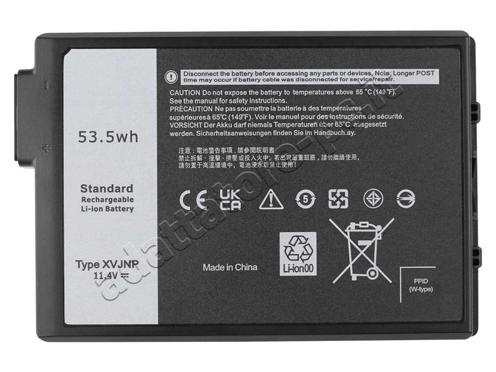 Originale 4457mAh 53.5Wh 3-Cell Dell XVJNP KD1CT Batteria