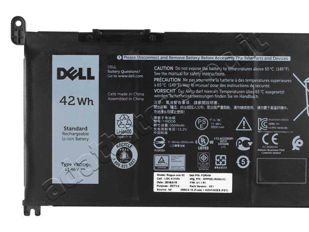 Originale Dell 0VM732 Batteria 42Wh