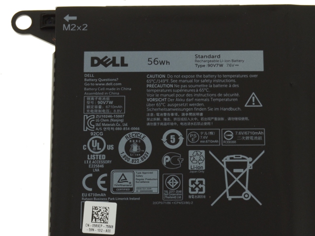 Originale 6710mAh 56Whr Batteria Dell JHXPY 0DRRP 0N7T6