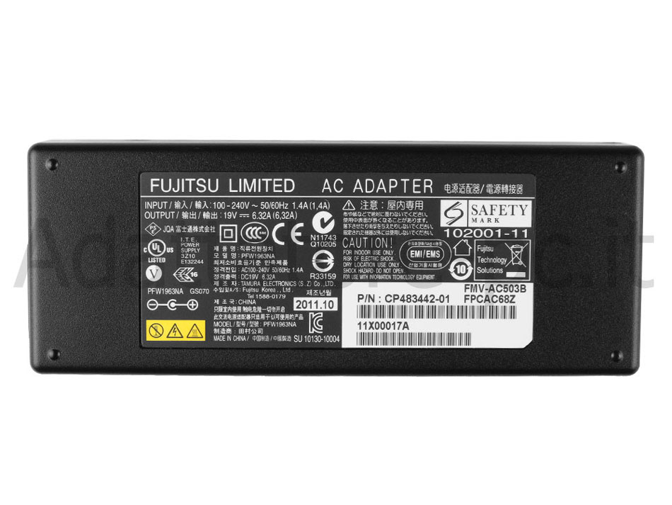 Originale Alimentatore Fujitsu CP410713-02 FMVAC503AF 120W + Cavo