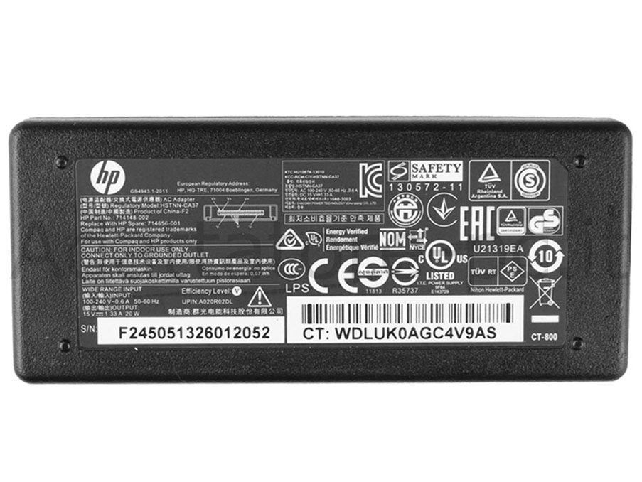 Originale Alimentatore Adattatore Caricabatterie HP ENVY x2 11-g004xx 20W