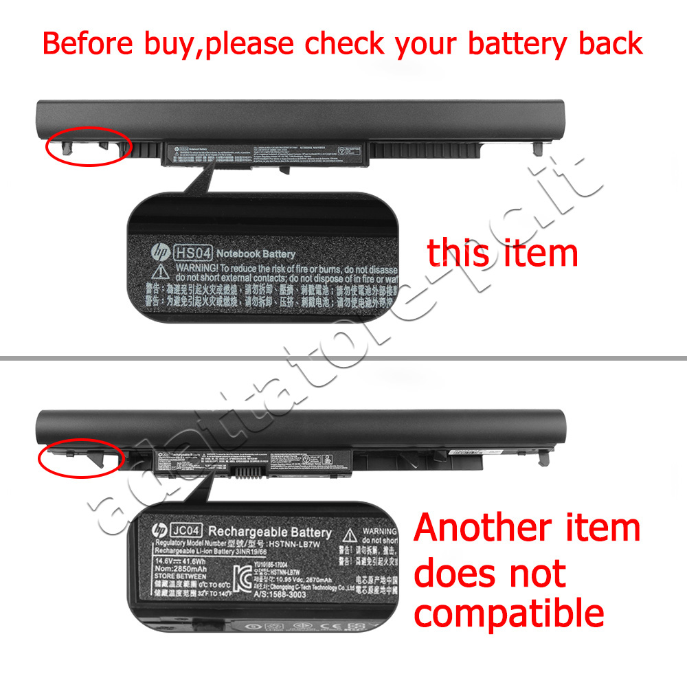 Originale Batteria HP 15-ba064nl Y6G74EA 41Whr