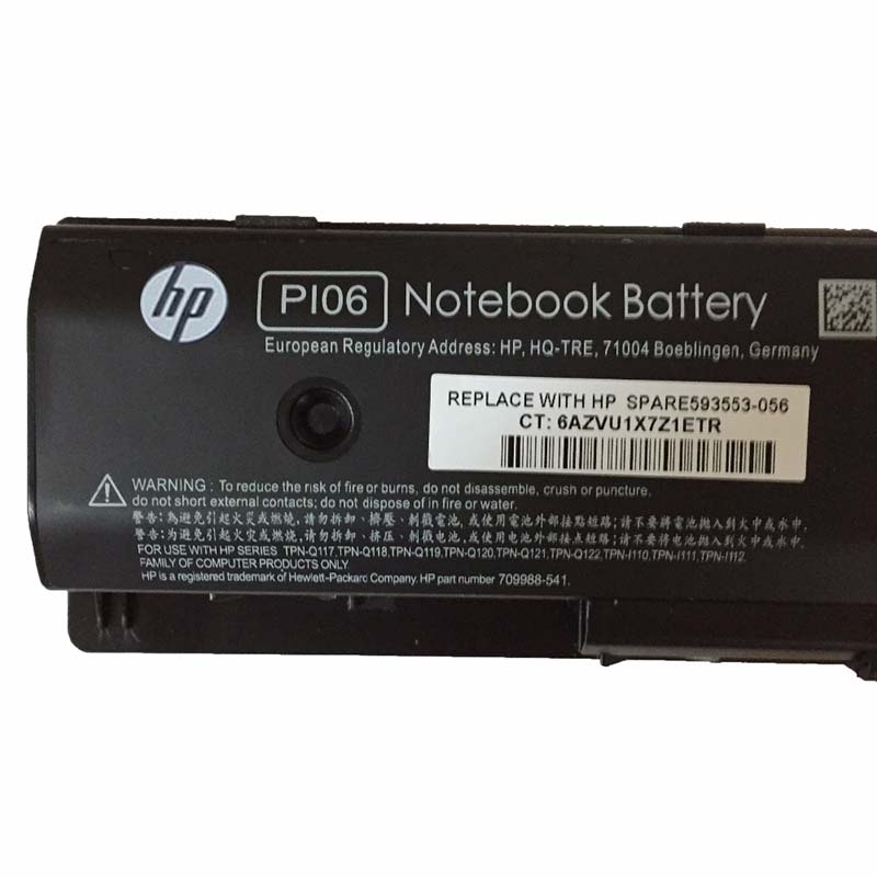 Originale 5225mAh 62Wh 6-Cell HP P106 P1O6 PI06 Batteria