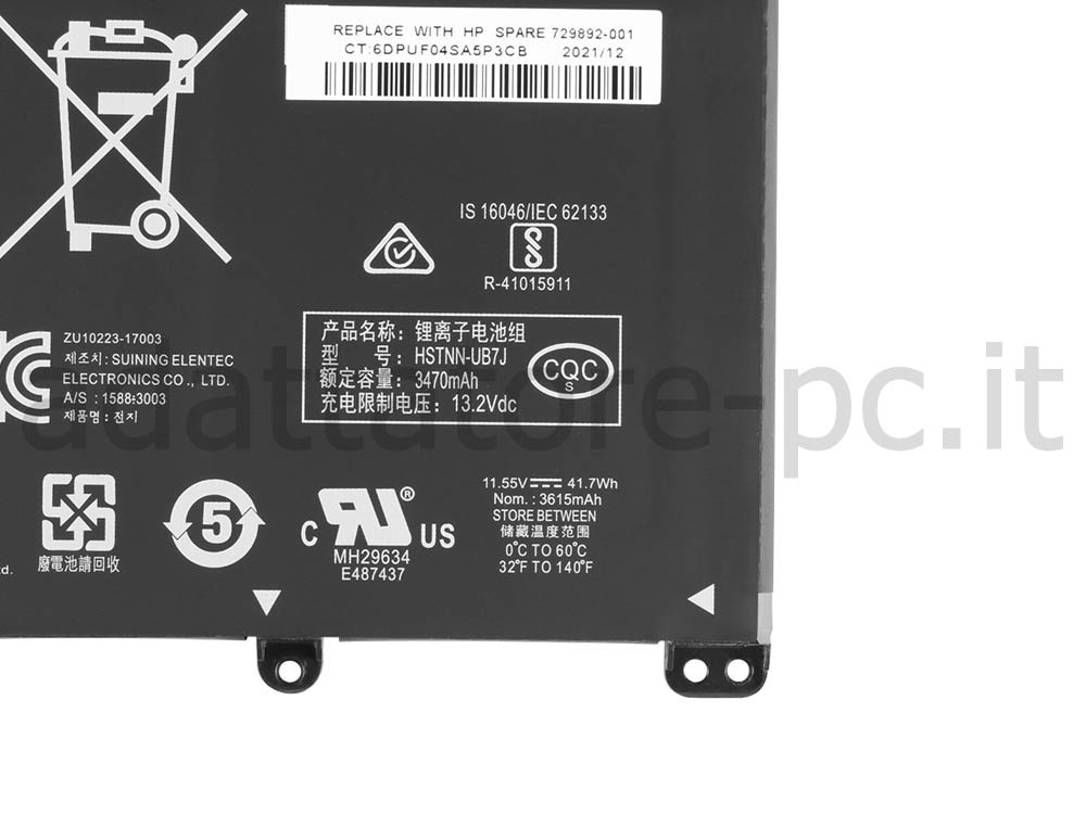 Originale 41.9Wh HP Pavilion 14-cd0000 x360 Convertible Batteria