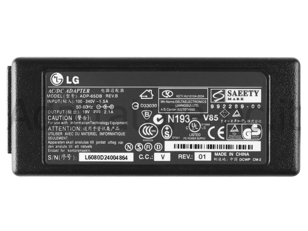 Alimentatore Adattatore Caricabatterie LG 11T540-G.A33BKN 40W