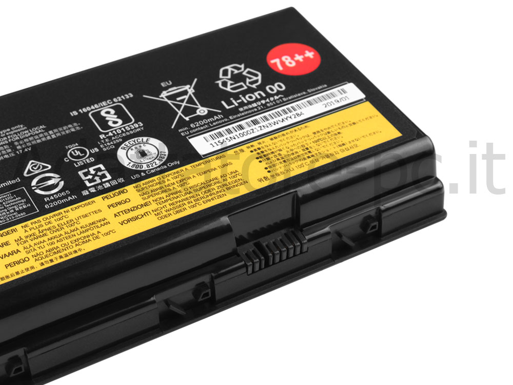 Originale Lenovo 00HW030 Batteria 96Wh 6400mAh