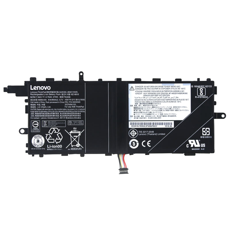 Originale Lenovo 00HW046 Batteria 37Wh 4760mAh 2-Cell