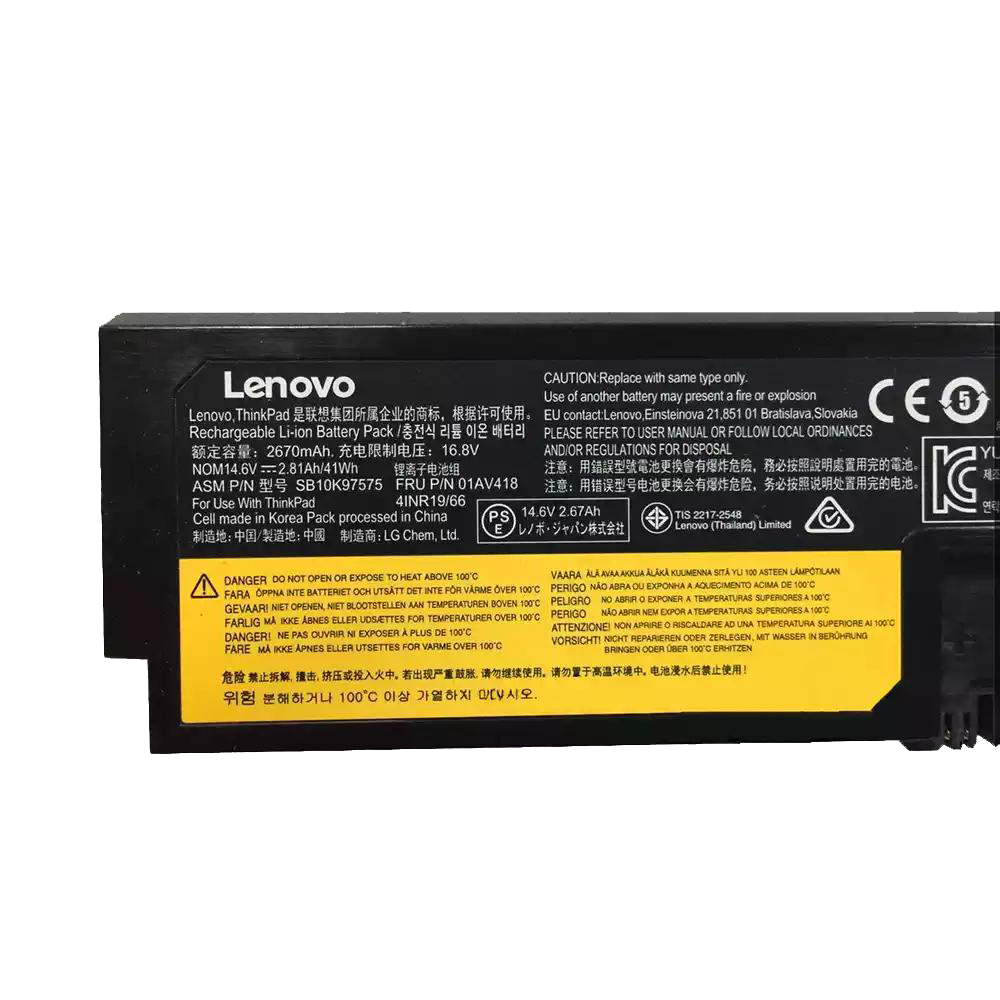 Originale Lenovo 01AV416 Batteria 41Wh 2800mAh 4-Cell