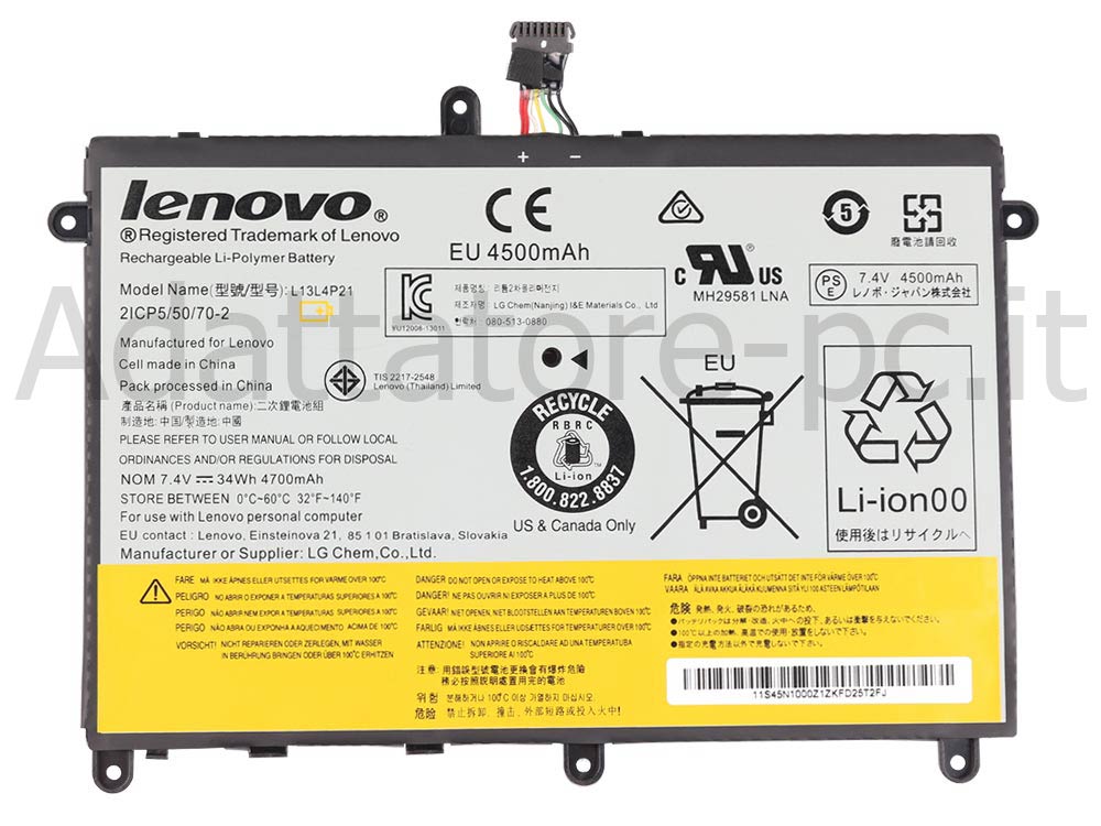 Batteria Lenovo Yoga 2 11 80CX59418526 34Whr