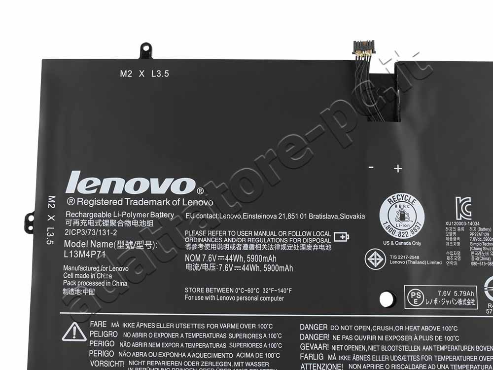 Batteria Lenovo 5B10K10181 44Whr 5900mAh