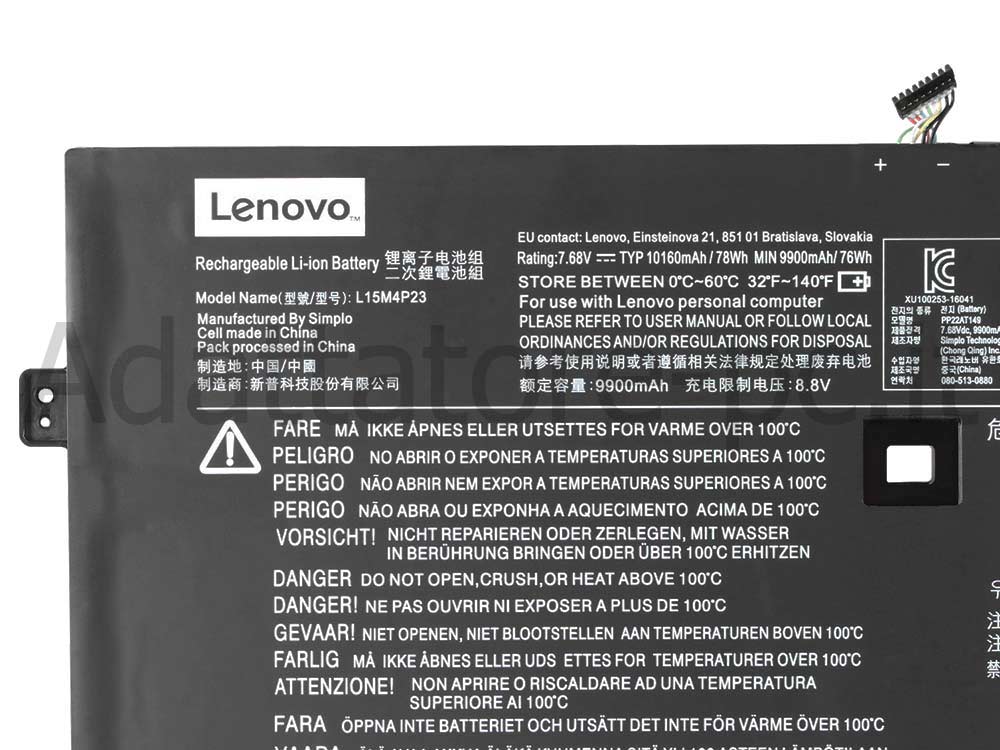 Originale Lenovo 5B10L22508 Batteria 78Wh