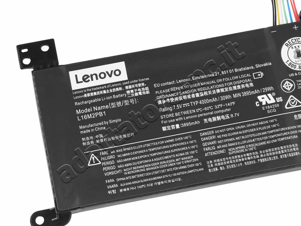 Originale 30Wh 4030mAh 2 Cell Batteria Lenovo IdeaPad 320-15IAP 80XR