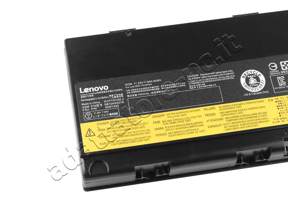 Originale Lenovo 00NY493 Batteria 90Wh 7900mAh