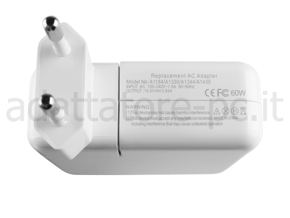 Alimentatore Adattatore per Apple MacBook Pro 13 inch Magsafe 60W