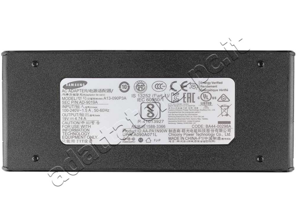 Originale Alimentatore Adattatore Caricabatterie Samsung NP-R580-JS02IT 90W